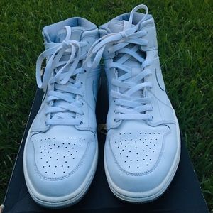 All White Air Jordan 1 Mid’s